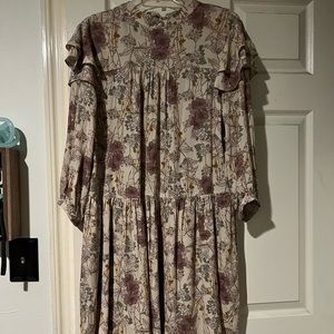 Floral dress drop waist